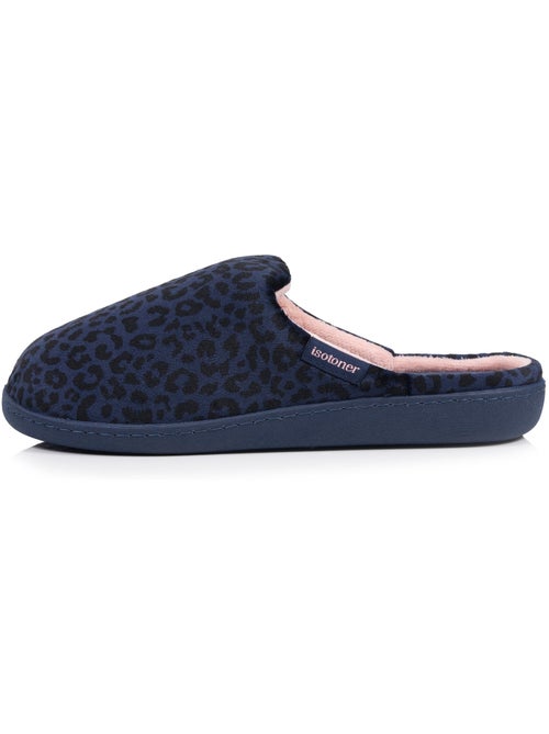Chaussons mules microvelours semelle ergonomique, mousse femme isotoner - Kiabi