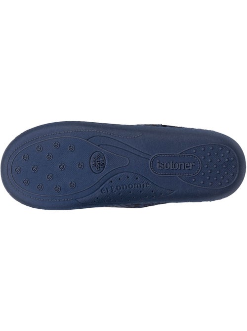 Chaussons mules microvelours semelle ergonomique, mousse femme isotoner - Kiabi