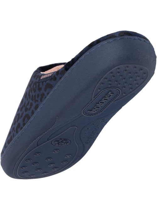 Chaussons mules microvelours semelle ergonomique, mousse femme isotoner - Kiabi