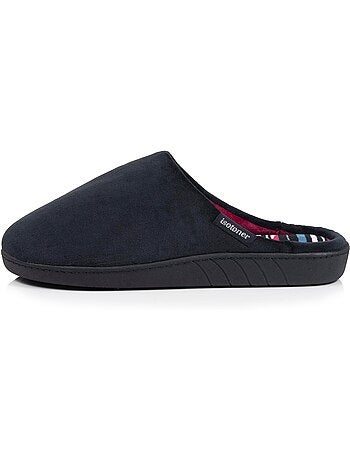 Chaussons mules microvelours semelle ergonomique, mousse femme isotoner