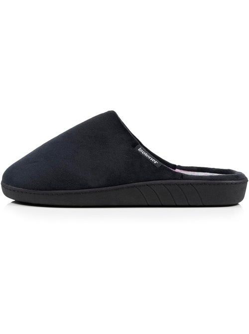Chaussons mules microvelours semelle ergonomique, mousse femme Isotoner - Kiabi