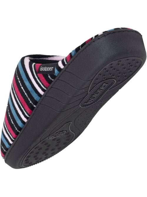 Chaussons mules microvelours semelle ergonomique, mousse femme Isotoner - Kiabi Chaussons mules microvelours semelle ergonomique, mousse femme Isotoner - Kiabi