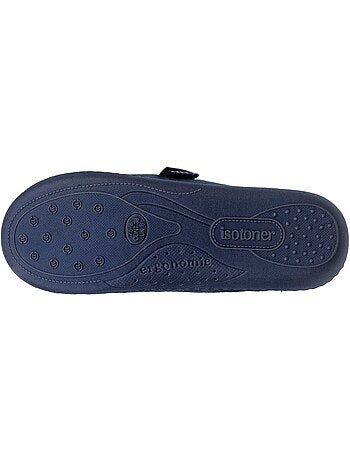 Chaussons mules microvelours semelle ergonomique soutien femme