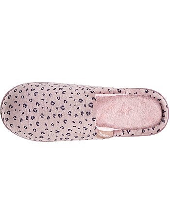 Chaussons mules microvelours semelle ergonomique soutien femme