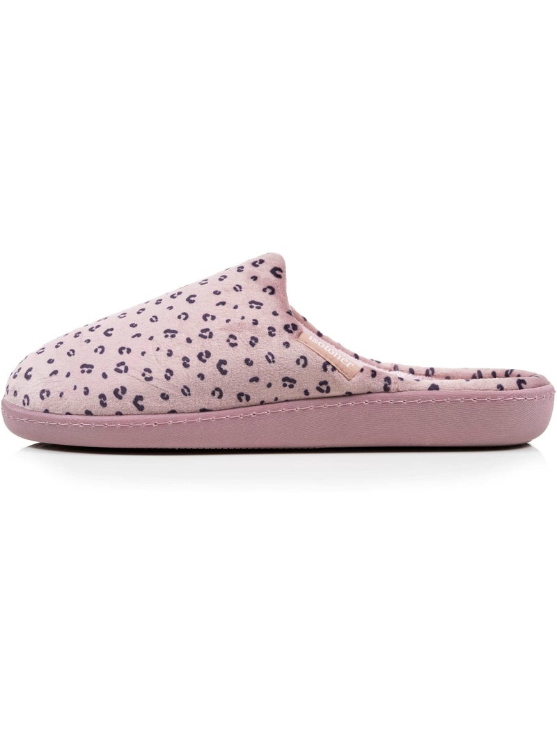 Chaussons mules microvelours semelle ergonomique soutien femme Blush - Kiabi