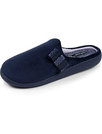 Chaussons mules microvelours semelle ergonomique soutien femme Isotoner