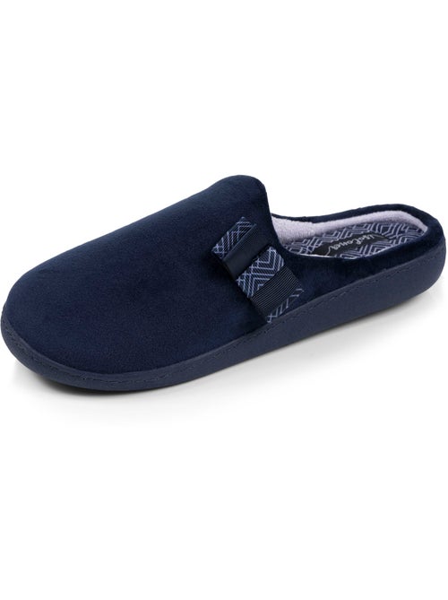 Chaussons mules microvelours semelle ergonomique soutien femme Isotoner - Kiabi