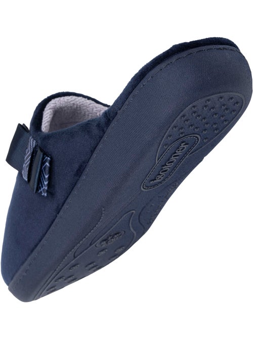 Chaussons mules microvelours semelle ergonomique soutien femme Isotoner - Kiabi