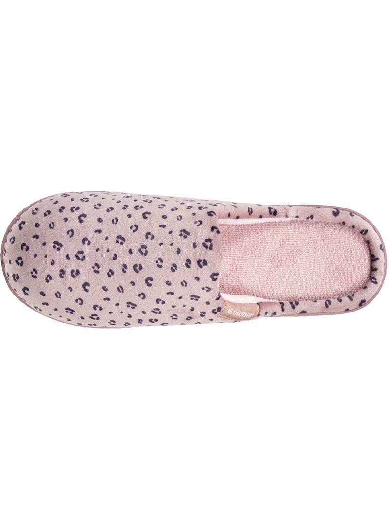 Chaussons mules microvelours semelle ergonomique soutien femme Isotoner Blush - Kiabi