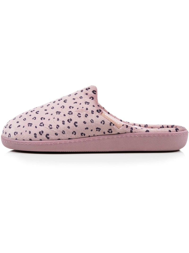 Chaussons mules microvelours semelle ergonomique soutien femme Isotoner Blush - Kiabi