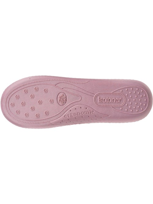 Chaussons mules microvelours semelle ergonomique soutien femme Isotoner - Kiabi