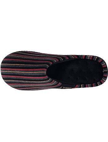 Chaussons mules microvelours ultra doux, semelle homme isotoner
