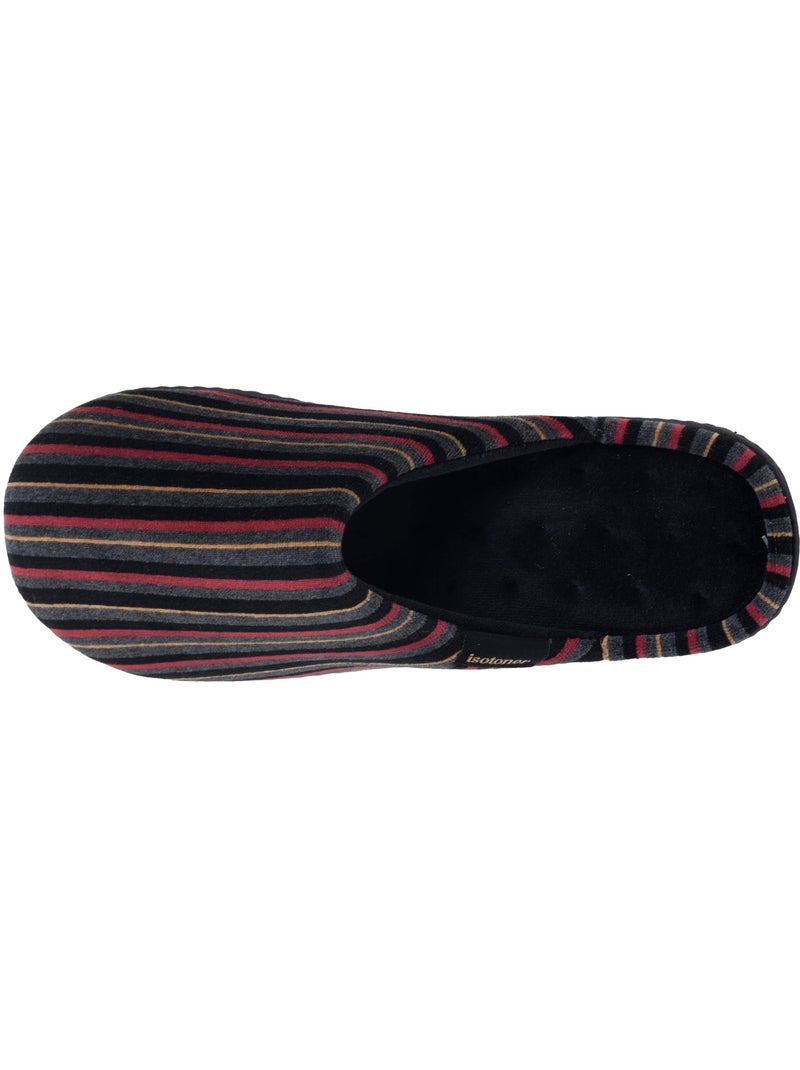 Chaussons mules microvelours ultra doux, semelle homme isotoner Blanc Bordeaux - Kiabi