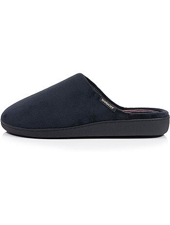 Chaussons mules microvelours ultra doux, semelle homme isotoner