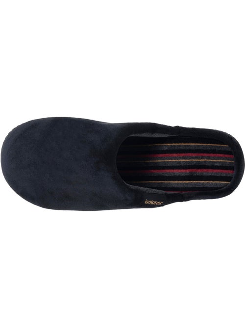 Chaussons mules microvelours ultra doux, semelle homme isotoner - Kiabi