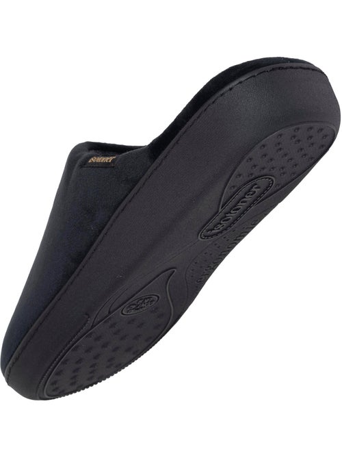 Chaussons mules microvelours ultra doux, semelle homme isotoner - Kiabi
