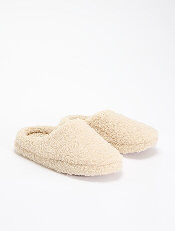 Chaussons mules moutonnés