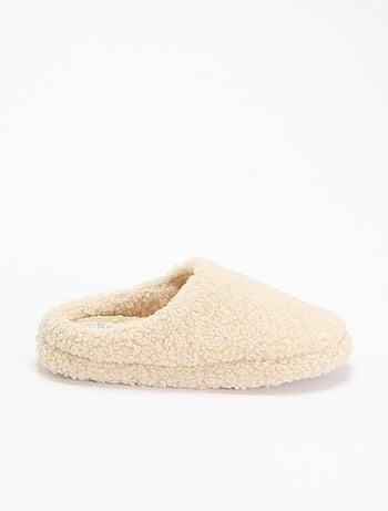 Chaussons mules moutonnés