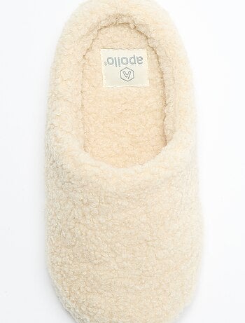 Chaussons mules moutonnés