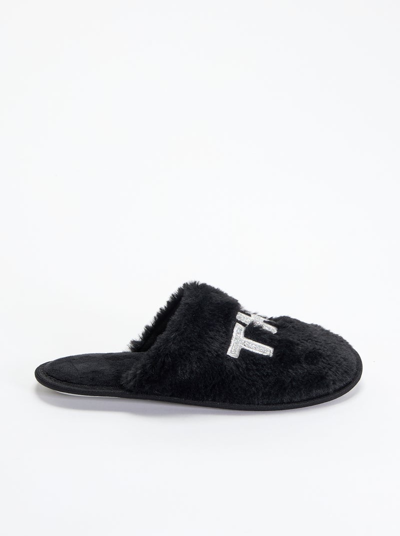 Chaussons mules Noir - Kiabi