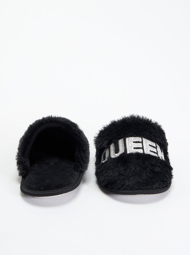 Chaussons mules Noir - Kiabi