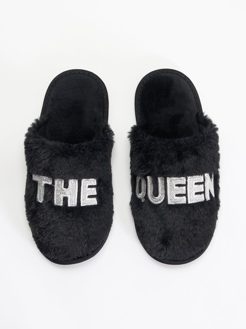 Chaussons mules Noir - Kiabi