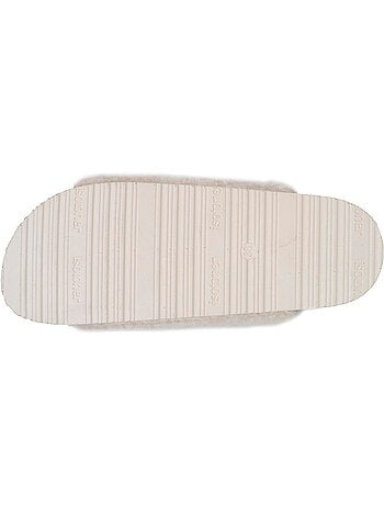 Chaussons mules ouvertes amorti talon, confort à la marche femme isotoner