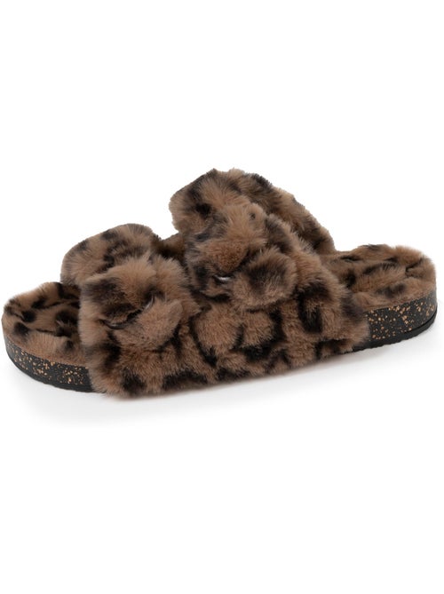 Chaussons mules ouvertes amorti talon, confort à la marche femme isotoner - Kiabi
