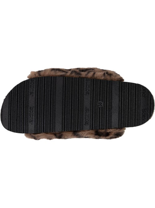 Chaussons mules ouvertes amorti talon, confort à la marche femme isotoner - Kiabi