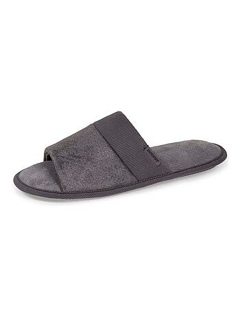 Chaussons mules ouvertes homme Isotoner