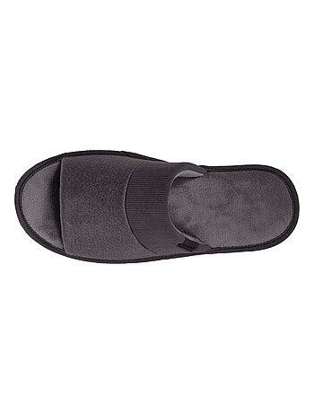 Chaussons mules ouvertes homme Isotoner