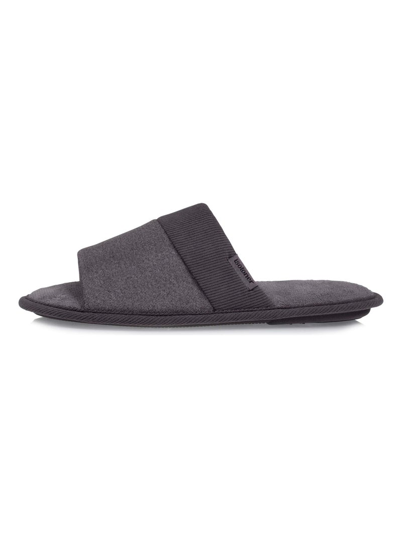 Chaussons mules ouvertes  homme Isotoner Gris - Kiabi