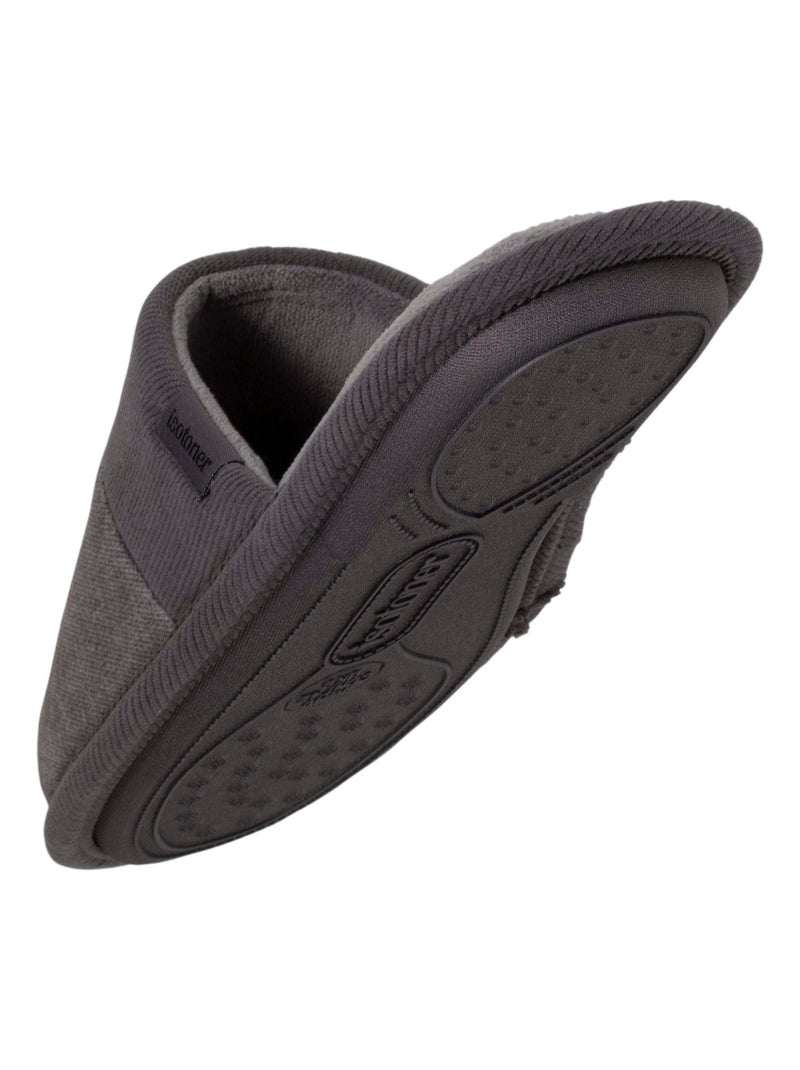 Chaussons mules ouvertes  homme Isotoner Gris - Kiabi