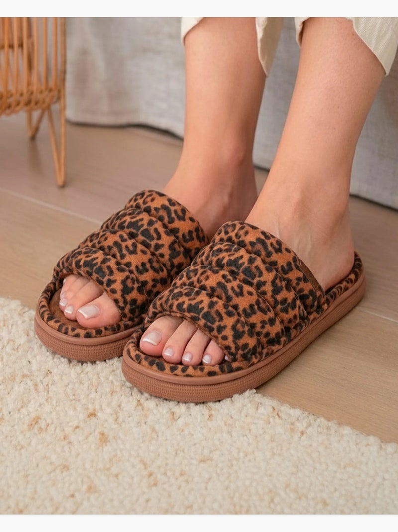Chaussons mules ouvertes suédine semelle bloup XTRA Confort femme Isotoner Camel - Kiabi