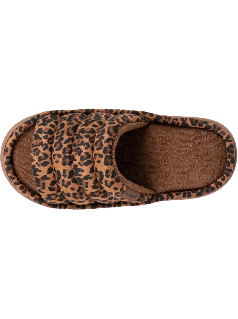 Chaussons mules ouvertes suédine semelle bloup XTRA Confort femme Isotoner Camel - Kiabi