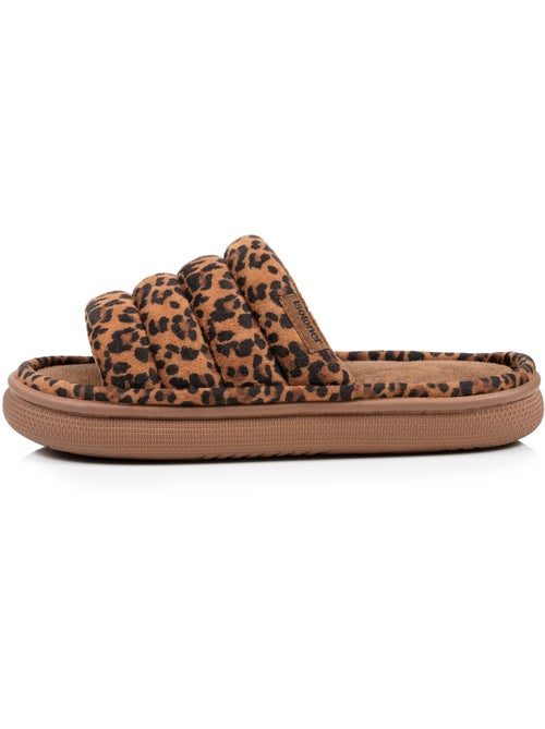 Chaussons mules ouvertes suédine semelle bloup XTRA Confort femme Isotoner - Kiabi