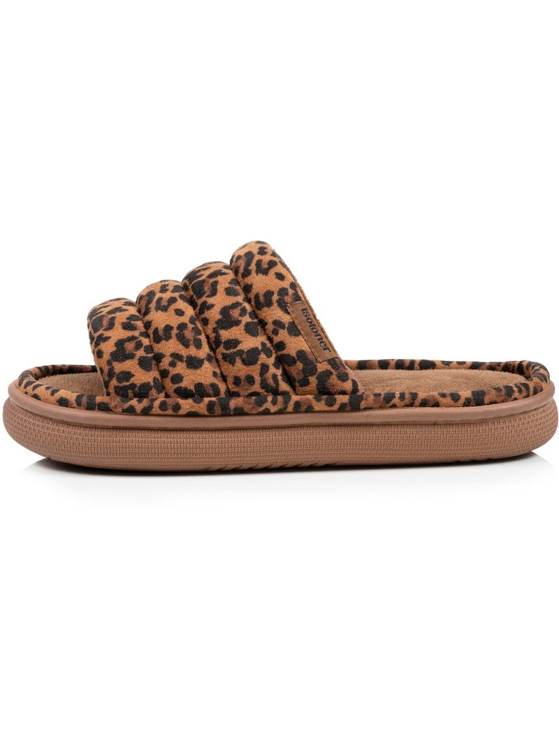 Chaussons mules ouvertes suédine semelle bloup XTRA Confort femme Isotoner Camel - Kiabi