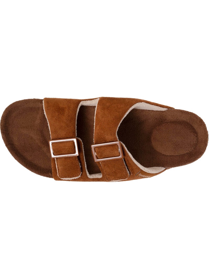 Chaussons mules ouvertes ultra confortables homme Camel - Kiabi