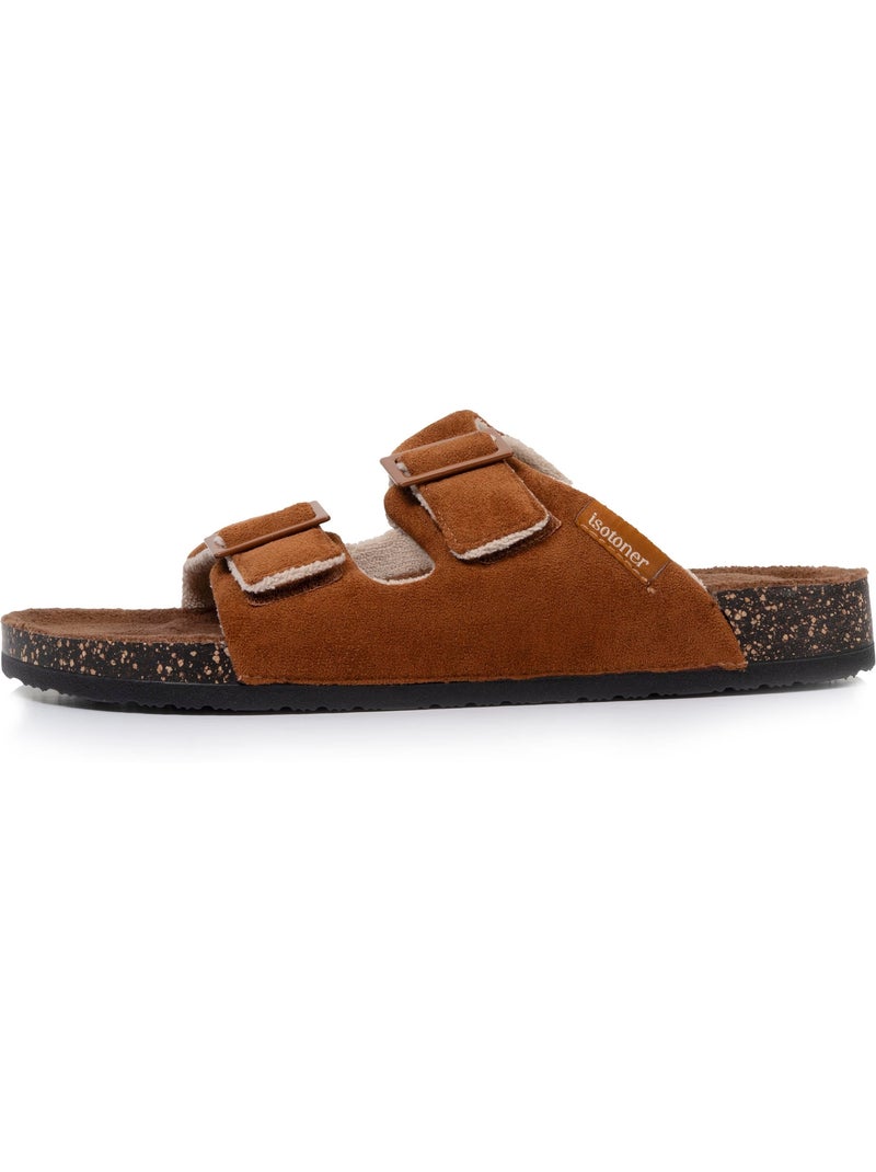 Chaussons mules ouvertes ultra confortables homme Camel - Kiabi