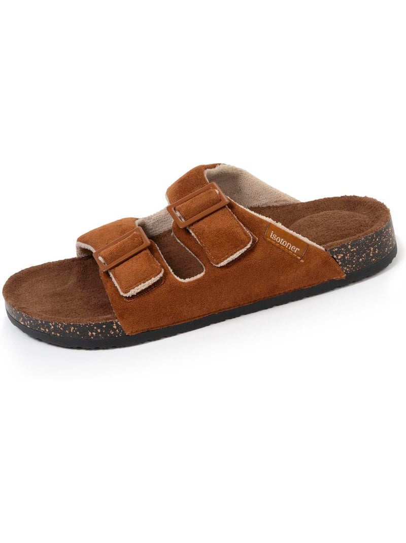 Chaussons mules ouvertes ultra confortables homme Camel - Kiabi