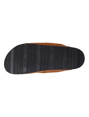 Chaussons mules ouvertes ultra confortables homme Isotoner