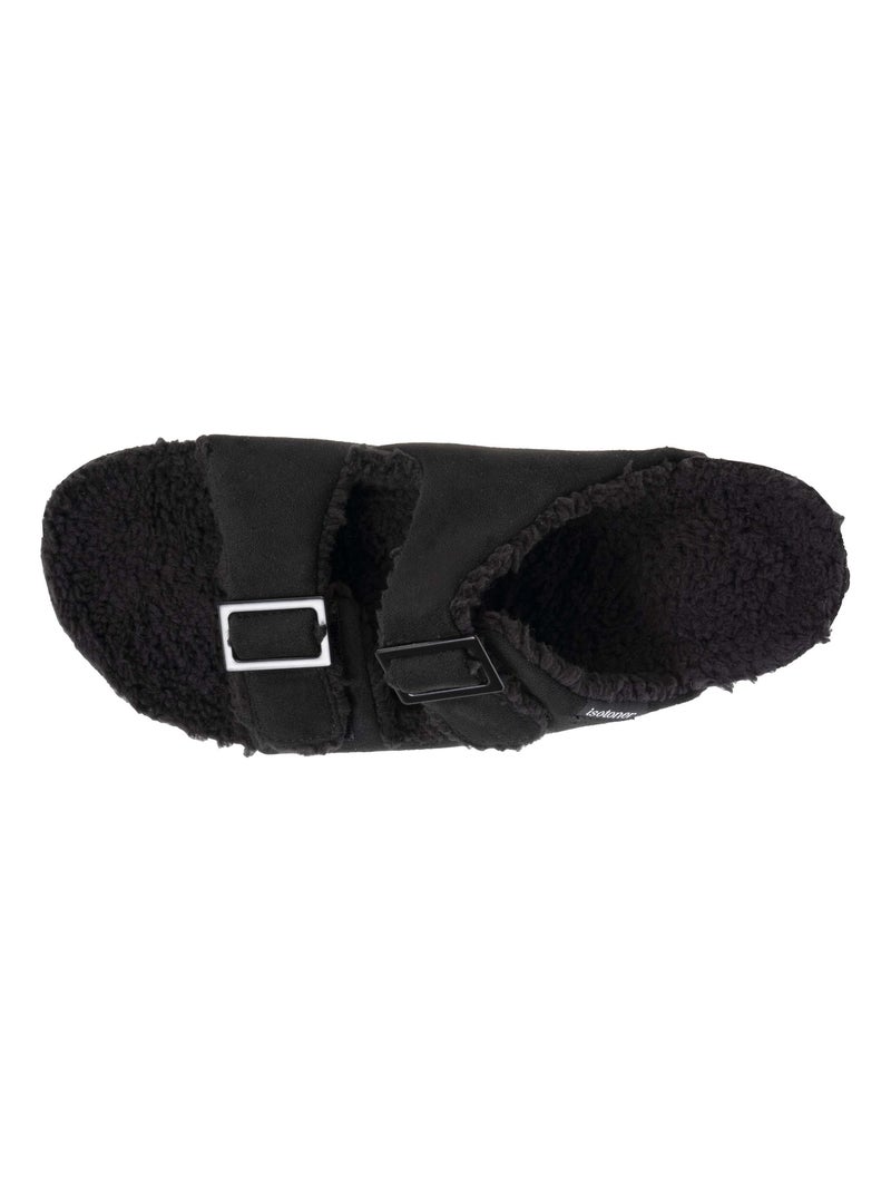 Chaussons mules ouvertes ultra confortables homme Isotoner Noir - Kiabi