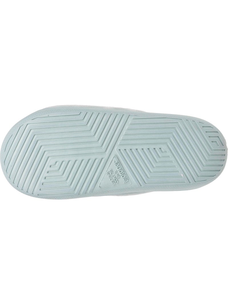 Chaussons mules ouvertes velours et maille métalisée semelle femme Isotoner Vert clair - Kiabi