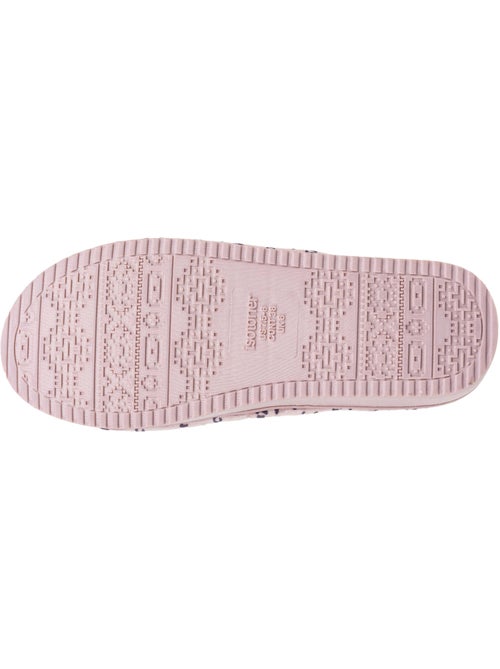 Chaussons mules ouvertes velours, plateforme 3,5 cm femme Isotoner - Kiabi