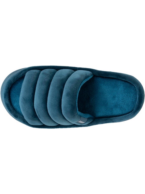 Chaussons mules ouvertes velours semelle bloup XTRA Confort femme Isotoner - Kiabi