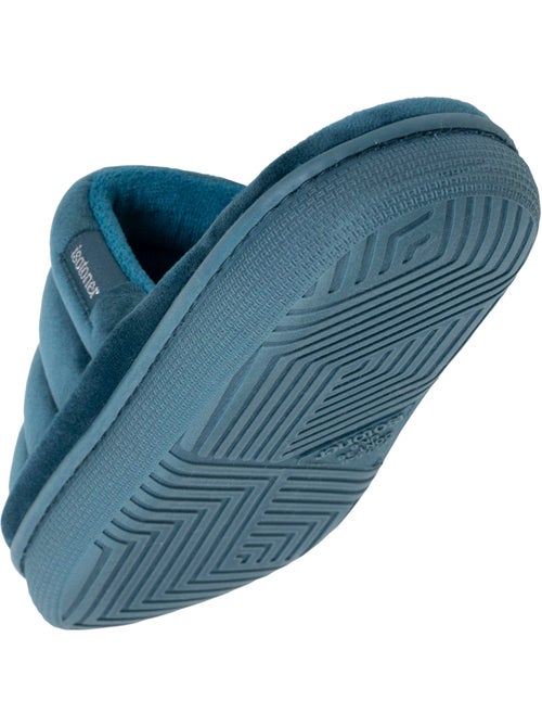 Chaussons mules ouvertes velours semelle bloup XTRA Confort femme Isotoner - Kiabi