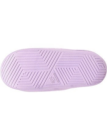 Chaussons mules ouvertes velours et maille métalisée semelle femme Isotoner