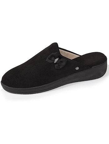 Chaussons mules petit talon de 4,5 cm femme isotoner