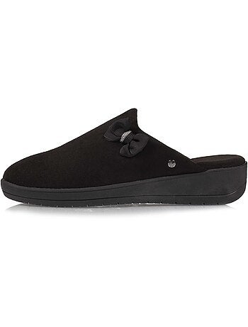Chaussons mules petit talon de 4,5 cm femme isotoner