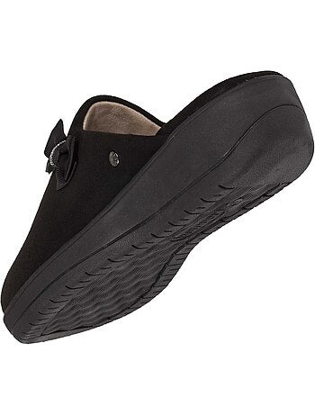 Chaussons mules petit talon de 4,5 cm femme isotoner